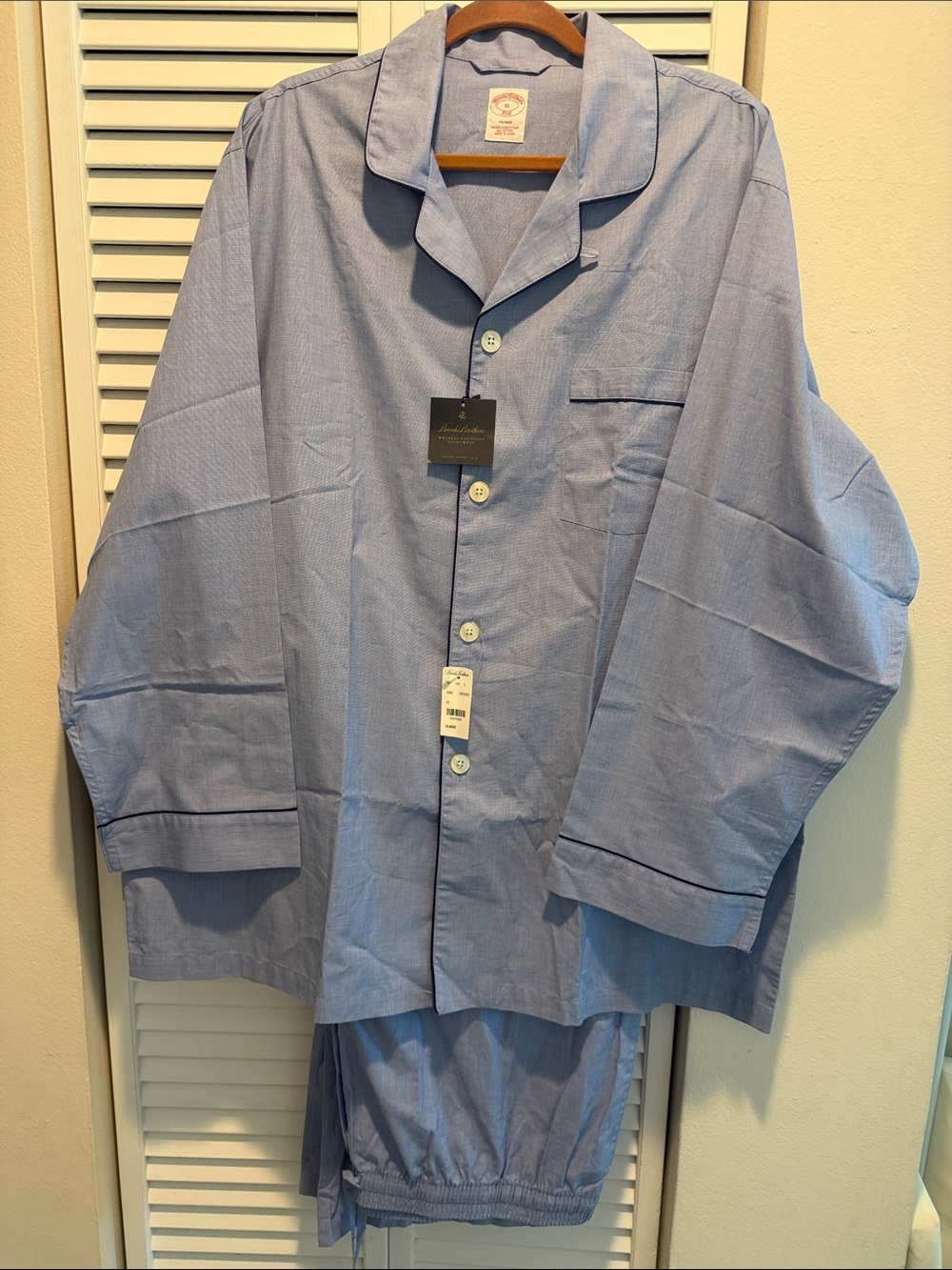 Brooks Brothers Cotton Pajamas in Blue. Men’s XL. NWT.